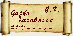 Gojko Kasabašić vizit kartica